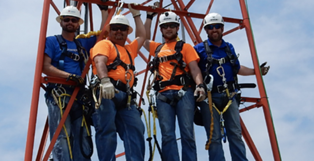 Four employees certified to climb