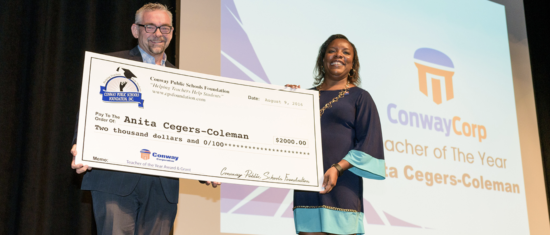Anita Cegers-Coleman named Conway Corp Teacher of the Year