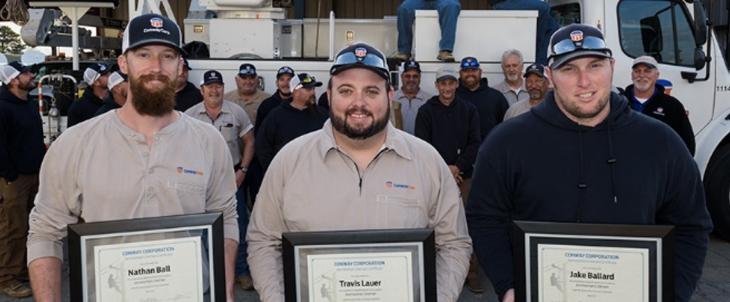 Three employees promoted to linemen